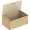 VibePushers Scatola per Spedizioni con Coperchio Avana 25x15x10cm | Pacco da 10 Scatoline