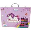 Unicorno Valigetta Con Pastelli Pennarelli Matite Colori Bambini 128 Pezzi reb