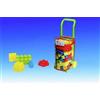 Carrellino Trolley Bambini Contenitore Con Costruzioni Plastica Colorate sar