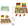 Gioco Pesca Magnetico in Legno Lettere Numeri 36pz Montessori Educativo Bamb dfh
