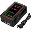 Haisito Caricabatterie Lipo RC 2S 3S, rapido, bilanciamento, 7.4V 11.1V, 1200mAh