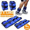 PESI PER CAVIGLIE E POLSI SPORT FITNESS CAVIGLIERE 3KG L'UNA TOTALE 6KG