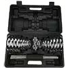 Set Valigetta Coppia Manubri 15Kg Chrome Dumbbell Silver Pesi Palestra Fitness