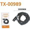 Lucchetto Cavo Acciaio CiaoBosi TX-00989 200cm Antifurto per Bici Moto linq