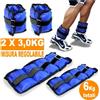 Coppia Pesi Caviglie Polsi Cavigliere Sport Arti Marziali Allenamento 6kg cir