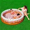 Piscina Rotonda Gonfiabile Fuoriterra Fragola Bambini Giardino 3 Anelli 160cm