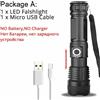 Flashlight Rechargeable China Torcia Ricaricabile Torcia a Zoom Regolabile HP 70 LED Lampada Nera 5 Modalità
