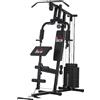 DecHome Stazione Fitness con Seduta e Schienale Imbottiti Nero 178J44F91