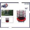 HB Sport Trampolino Elastico Bambini con Rete Sicurezza 55\" 94684 dfh