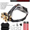 Powerful 5 China Potente 5 LED Fanale Testa Lampada Torcia Laser Campeggio Pesca Con Zoom Sensore