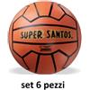 Set 6 Pezzi Pallone Super Santos Calcio Divertimento Bambini Leggero sar