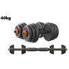 Set Manubri Bilanciere Dumbbell Pesi Regolabili Componibili 40Kg Da Palestra dfh