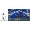 TENDA NEVADA 6 POSTI DA CAMPEGGIO CON 3 CAMERE + VERANDA 570X380 TETTO VENTILATO
