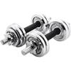 Coppia Manubri Dumbbell Componibili 15Kg Pesi Palestra Fitness Bodybuilding dfh