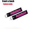 KeyDesignix Portachiavi auto JDM in stoffa ricamato doppio logo - accessorio tuning