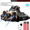 Powerful 5 China Potente 5 LED Fanale Testa Lampada Torcia Laser Campeggio Pesca Con Zoom Sensore