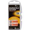 Duracell 60 batterie x apparecchi acustici DURACELL ACTIVAIR mod 13 arancio PR48 1 conf.