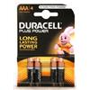 Confezione 4 Pile Batterie Duracell Plus Power AAA MiniStilo Lr03 Mn2400 hsb