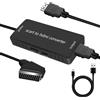 Abauoat Adattatore Scart HDMI per Tv Scart to Hdmi Convertitore Scart Hdmi, Cavo Scart H