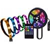 Vakoss Striscia LED RGB per retroilluminazione del televisore con telecomando 3 metri