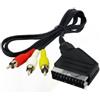 Cavo Adattatore Collegamento Presa SCART - 3 RCA Premium Ps3 Tv lungh 1,5m hsb