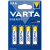 VARTA PILA TIPO MINI STILO HIGH ENERGY AAA 1.5V ALCALINA CONFEZIONE DA 4 PEZZI