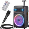 MAJESTIC DIFFUSORE PORTATILE CASSA BLUETOOTH MP3 KARAOKE USB AUX 160WATT MAJESTIC FIRE T5