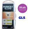 Duracell 180 batterie per apparecchi acustici DURACELL ACTIVAIR mod. 10 PR70 gialle