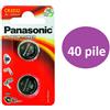 Panasonic 40 BATTERIE CR2032 DL2032 BR2032 3V LITIO Pile PANASONIC 2032 OFFERTA SCORTA