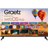 Graetz Smart TV 32" HD Ready LED WebOS HDR10+ Classe E Nero GR32L1470 GRAETZ