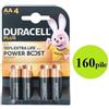 Duracell 160 batterie stilo AA alcaline DURACELL POWER BOOST + 150% energia MN1500