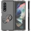 MIXROOM Cover Custodia per Samsung Galaxy Z Fold 3 5G in TPU trasparente lettera fiori