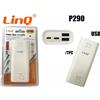 PowerBank Batteria Portatile 15000mah 2 Uscite Usb Type-C Linq P290