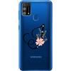 Mixroom CUSTODIA COVER TRASPARENTE TPU MORBIDA PER SAMSUNG GALAXY M31 LETTERE ALFABETO
