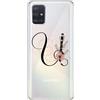 CUSTODIA COVER TRASPARENTE MORBIDA TPU PER SAMSUNG GALAXY M51 LETTERE ALFABETO