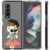 Mixroom Custodia Cover per Samsung Galaxy Z Fold 3 5G in TPU Trasparente fantasia U