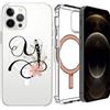 Custodia cover MagSafe per Apple iPhone 13 Mini Pro Max Magnetic Traspa. LETTERE