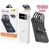 Powerbank Batteria Esterna A Ricarica Super Veloce 15000mah Linq TT13807
