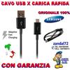 Samsung CAVO USB X CARICA RAPIDA VELOCE ORIGINALE SAMSUNG GALAXY J1 J3 J5 J7 J9 NERO