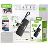 WOLULU AS-50321 Power Bank 8000mAh con Cavi Integrati 8-pin Type-C Micro USB