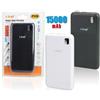 PowerBank Batteria Portatile 15000mah 2 Uscite Usb Type-C Lcd Linq P360