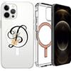 Custodia cover MagSafe per Apple iPhone 13 Mini Pro Max Magnetic Traspa. LETTERE