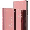 Does not apply Samsung A71 Custodia Bookstyle Specchio Design Clear View Makeup Stand Full Body