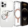 Custodia cover MagSafe per Apple iPhone 13 Mini Pro Max Magnetic Traspa. LETTERE