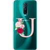MIXROOM CUSTODIA COVER MORBIDA IN TPU PER OPPO RX17 PRO LETTERE CON FIORI