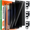 IMBZBK 3 Pezzi Pellicola Privacy per Samsung Galaxy S25 Ultra Vetro Temperato Accessori