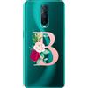 MIXROOM CUSTODIA COVER MORBIDA IN TPU PER OPPO RX17 PRO LETTERE CON FIORI