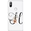 Mixroom CUSTODIA COVER TRASPARENTE MORBIDA TPU PER XIAOMI REDMI NOTE 8T LETTERE ALFABETO