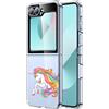 Mixroom Custodia Cover per Samsung Galaxy Z Flip 5 / 6 in TPU Trasparente fantasia U9