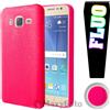 MAXY CUSTODIA SILICONE CASE FLUO COVER GLITTER SOTTILE SAMSUNG GALAXY A8 A800F FUCSIA